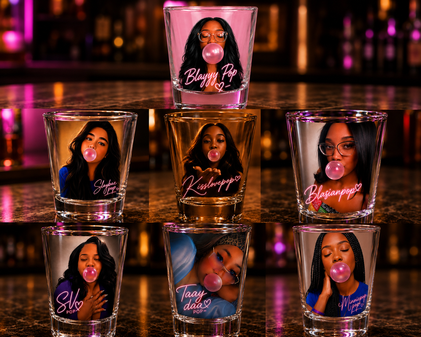 Pop shot glasses set